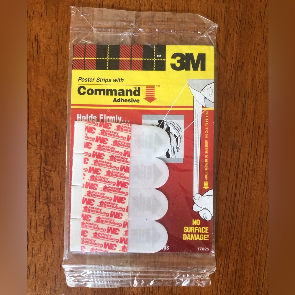 $1 Add On - Set of 4 3M Command Poster Strips Damage Free Hanger 17025